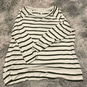 Market & Spruce long Sleeve Striped Top. Large